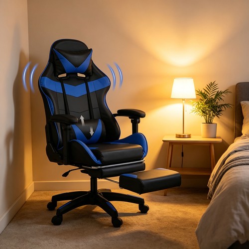 Swivel gaming chair faux - gaming,