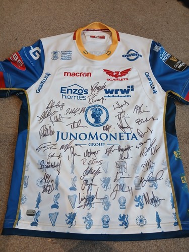 Scarlets rugby signed jersey - signed,