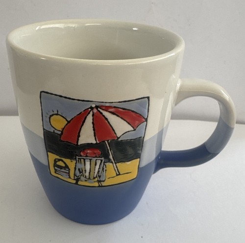 Seaside deckchair mug - deckchair,
