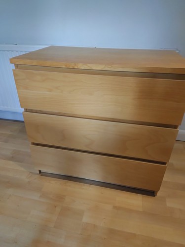 Ikea oak finish drawer chest - finish,