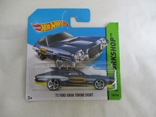 Hot Wheels 2014 HW Workshop '72 Ford Gran Torino Sport Blue Sealed In Short Card