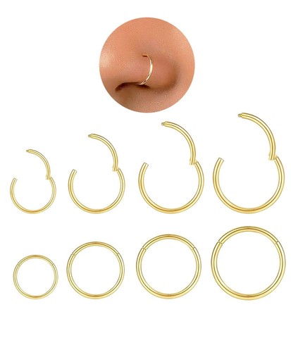 8pcs hypoallergenic nose hoop - 8pcs,