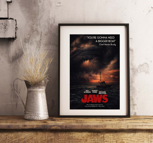 Jaws poster glossy print - a4,