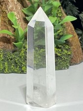 Clear Quartz Crystal Obelisk Tower Point Beautiful Iridescent Healing Gem Stone