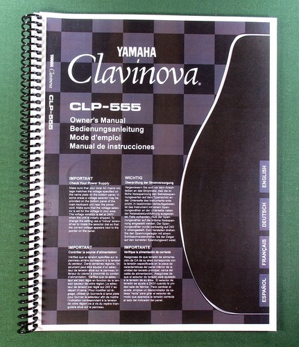 Yamaha clp 555 instruction - clp-555,