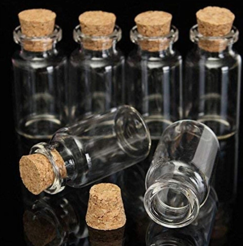 Tiny mini glass bottles with - tiny,
