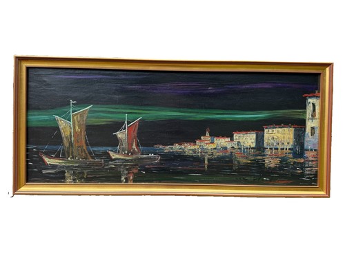 Wood original oil - painting, on