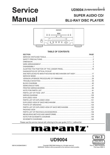Service manual for marantz - service,