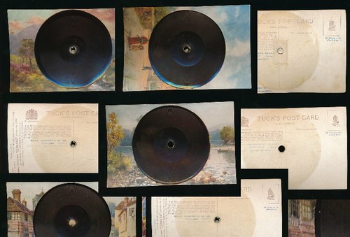 Gramaphone record card - gramaphone, tucks
