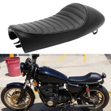Black motorcycle hump seat - motorcycle,