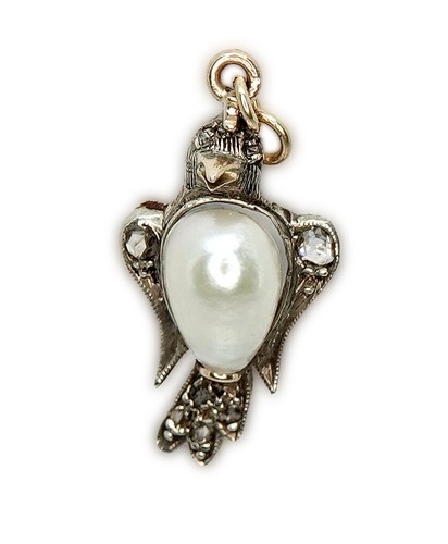 Antique diamond pearl dove - &,
