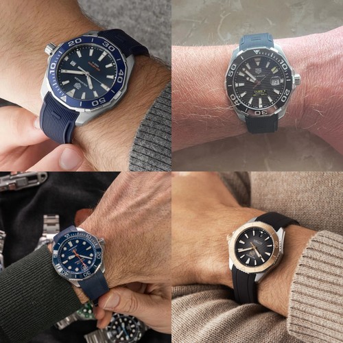 Rubber strap for - rubber, heuer