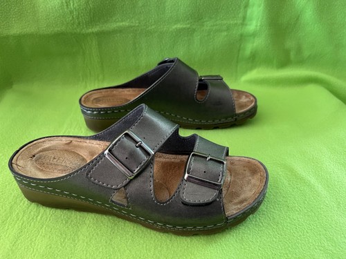Ladies sandals grey brown - ladies,