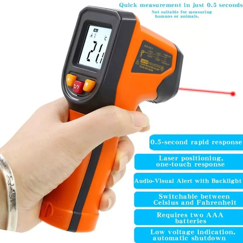 Laser infrared thermometer - laser,