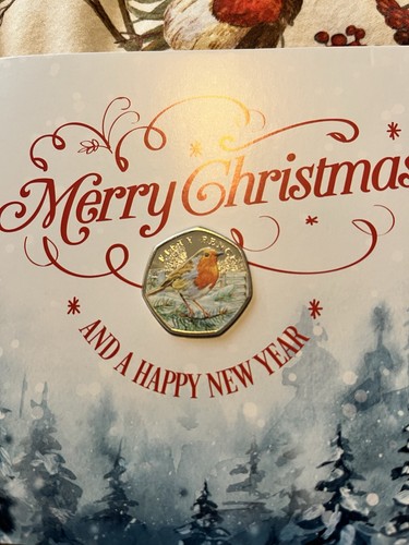 2025 christmas 50p - 2025, robin