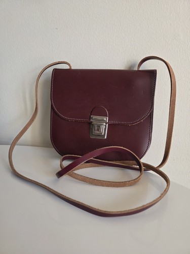 Handcrafted burgundy leather - handcrafted,