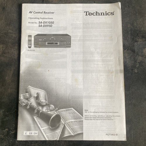 Technics operating instruction - technics,