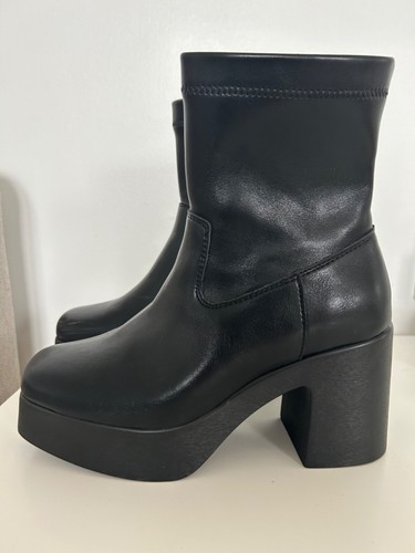 Black leather boots uk size - uk,