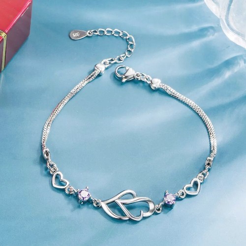 Crystal heart leaf bead - heart,