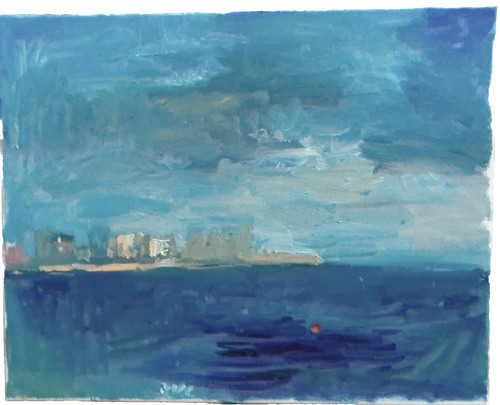 Plein air seascape fauvist - plein,