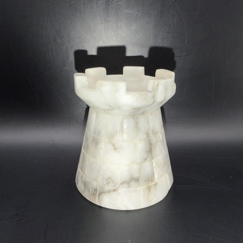 Hand carved alabaster vase - hand,