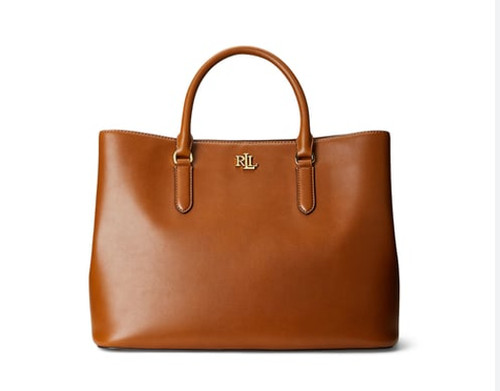 Leather handbag brown lauren - brown,,