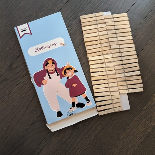 Pen wooden clothes pins - mr., pen-