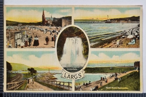 Vintage postcard largs greta - largs,