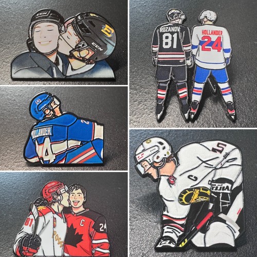 Heated rivalry enamel - enamel, pin