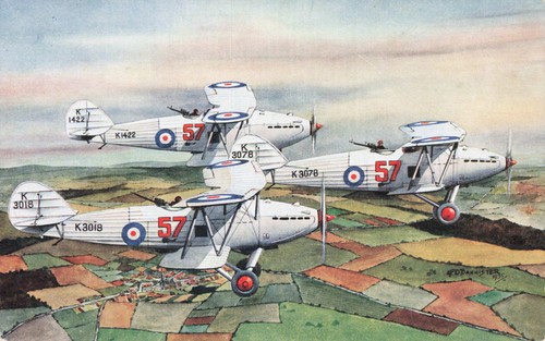 Vintage raf hawker hart day - hawker,