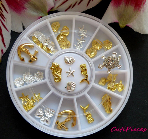 Nail art gold silver - gold,