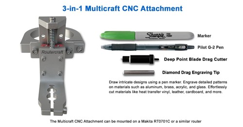 Cnc attachment pen - 3-in-1,