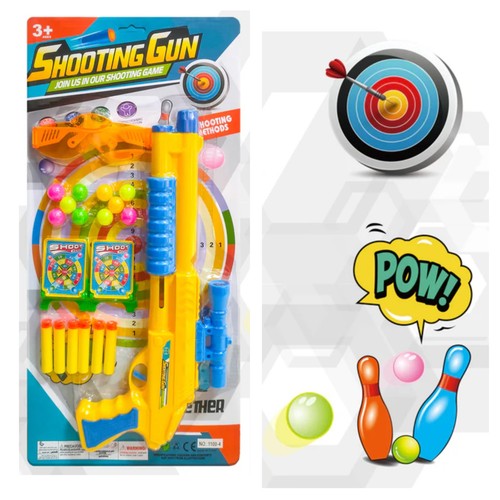 Colorful table tennis - tennis, gun