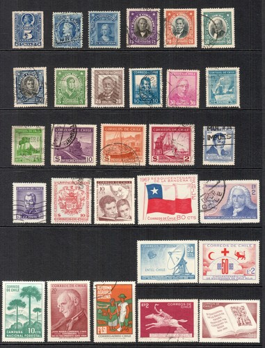 Chile stamps lot mnh used - mnh,