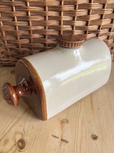 Vintage stoneware bed foot - bed,