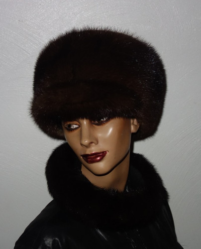 Mink fur hat - mink,
