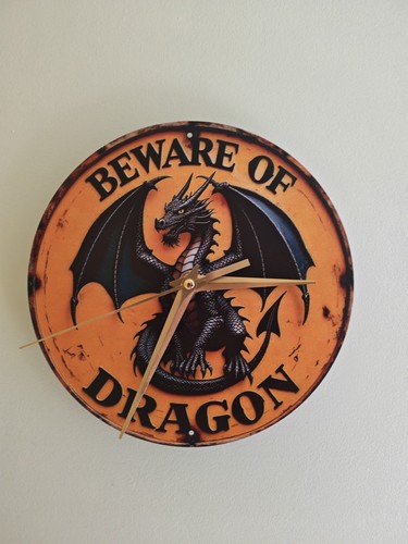 Beware dragon tin - of, plate