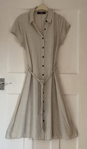 Natural button front midi - front,
