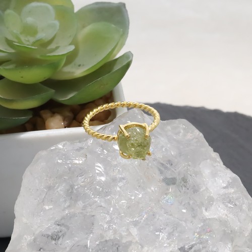 Green peridot raw rough - green,
