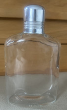 Vintage glass hip flask approx - glass,