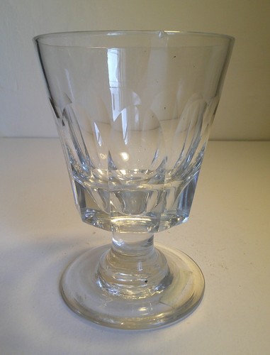Antique petal cut rummer - antique,