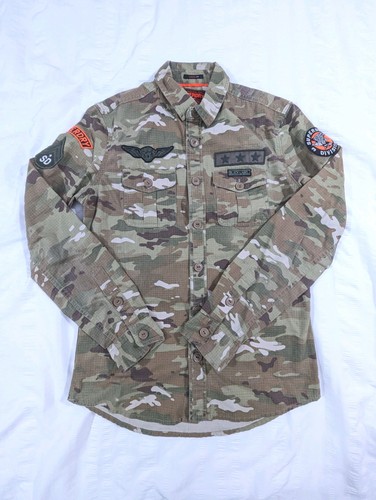Superdry camo army shirt - army, mens