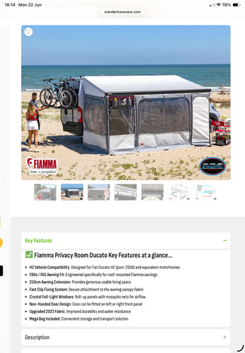 Fiamma awning safari room - room, f60