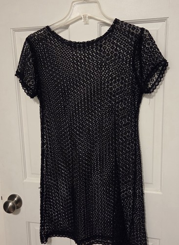 Y2k black fishnet open - y2k, knit