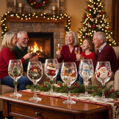 Christmas art wine - christmas,