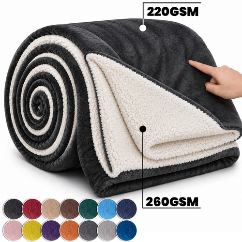 Reversible sherpa fleece - sherpa,