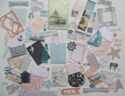 Beach junk journal scrapbook - beach,