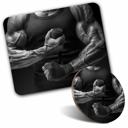 Mouse mat coaster set bw - mouse,