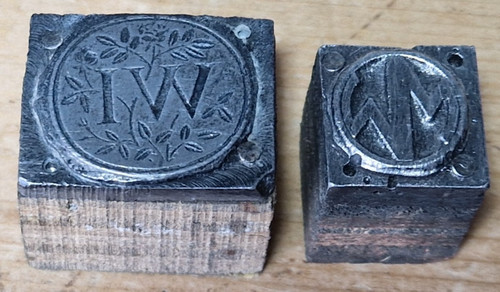 Vintage metal wood - metal, printing