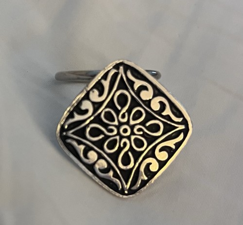 Pewter scarf clip with - pewter, antique
